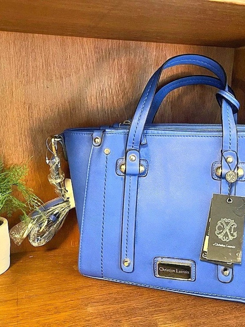 Christian Lacroix AHO Blue Tote Bag NWT